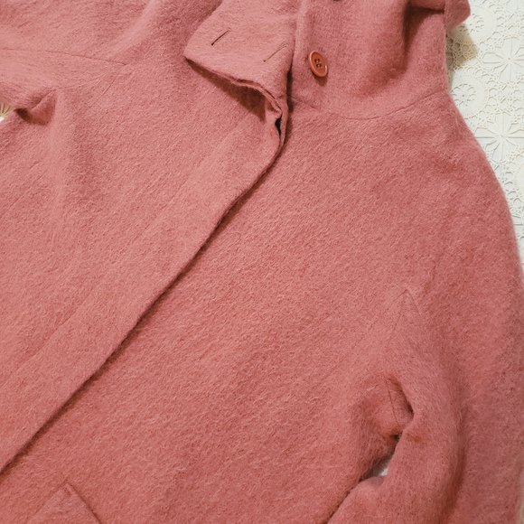 Talbots Wool/Aalpaca/Mohair Coat, Pink, Sz Lg - Picture 4 of 8